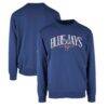 Toronto Blue Jays Levelwear Zane Cooperstown Collection Retro Spellout Pullover Sweatshirt - - Front View