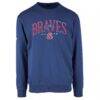 Atlanta Braves Levelwear Zane Cooperstown Collection Retro Spellout Pullover Sweatshirt - - Back View