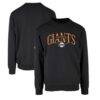 San Francisco Giants Levelwear Zane Cooperstown Collection Retro Spellout Pullover Sweatshirt - Black - Front View