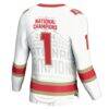 Denver Pioneers GameDay Greats Youth 2024 NCAA Men's Ice Hockey National Champions Fashion Jersey - White - Detail View