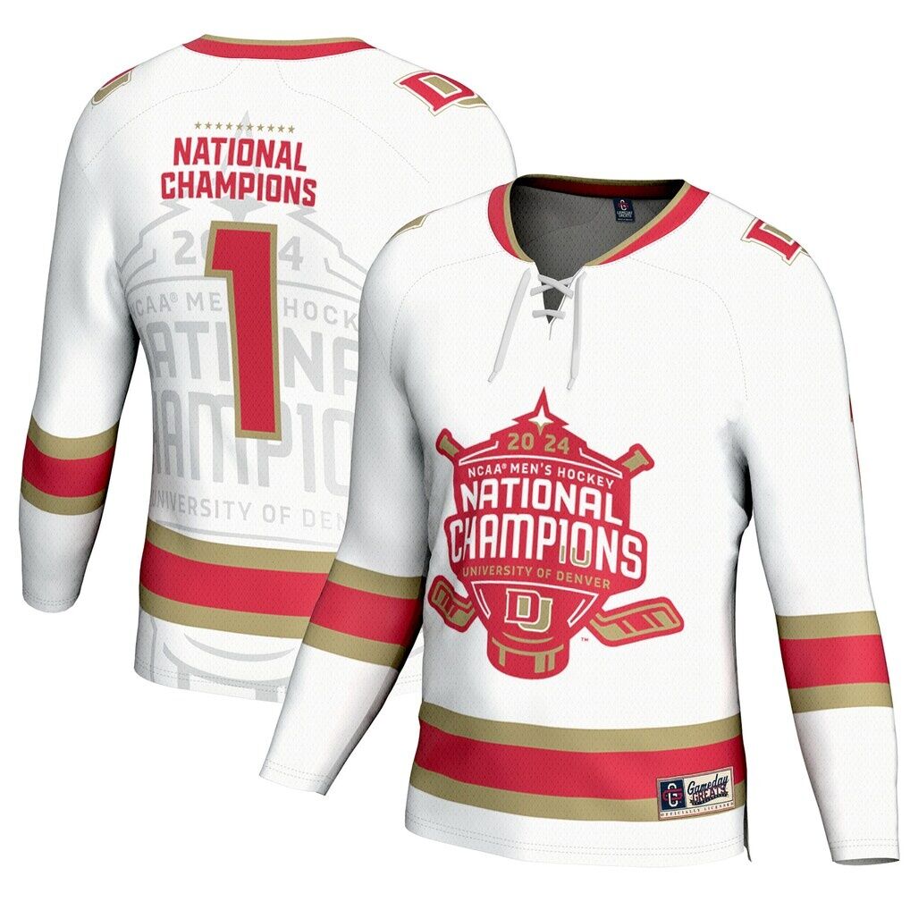Denver Pioneers GameDay Greats Youth 2024 NCAA Men's Ice Hockey National Champions Fashion Jersey