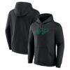 New York Jets Secondary Logo Pullover Hoodie - Black - Front View