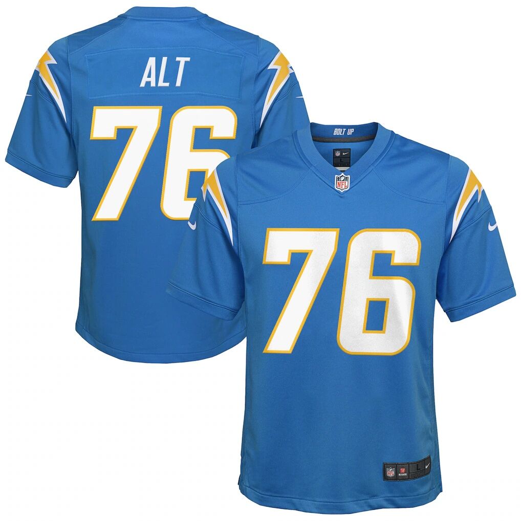 Joe Alt Los Angeles Chargers Nike Youth Game Jersey - Powder Blue