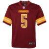 Jayden Daniels Washington Commanders Nike Youth Game Jersey - Burgundy - Side View