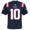 Drake Maye New England Patriots Nike Youth Game Jersey - Navy - Side View
