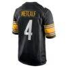 DK Metcalf Pittsburgh Steelers Nike Youth Game Jersey - Black - Detail View