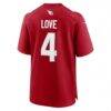 Jeremiyah Love Arizona Cardinals Nike Youth Team Game Jersey - - Side View