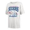 Philadelphia 76ers '47 Women's City Edition Down Court Sadie T-Shirt - White - Side View