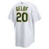 Zack Gelof Athletics Nike Home Replica Jersey - White - Detail View