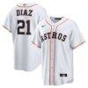 Yainer Diaz Houston Astros Nike Home Replica Jersey - White - Front View