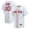 Trevor Story Boston Red Sox Nike Home Replica Jersey - White - Front View