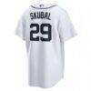 Tarik Skubal Detroit Tigers Nike Home Replica Jersey - White - Detail View