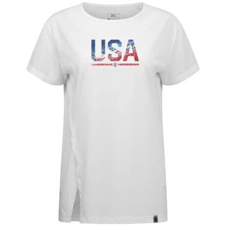 USWNT Levelwear Women's Influx Pixel T-Shirt - White - Front View