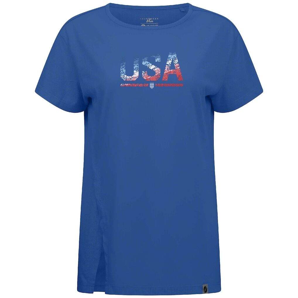 USWNT Levelwear Women's Influx Pixel T-Shirt - Royal
