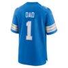 Number 1 Dad Detroit Lions Nike Game Jersey - Blue - Detail View