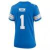Number 1 Mom Detroit Lions Nike Game Jersey - Blue - Detail View