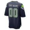 Seattle Seahawks Nike Custom Game Jersey - Navy - Detail View