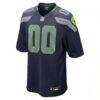Seattle Seahawks Nike Custom Game Jersey - Navy - Side View