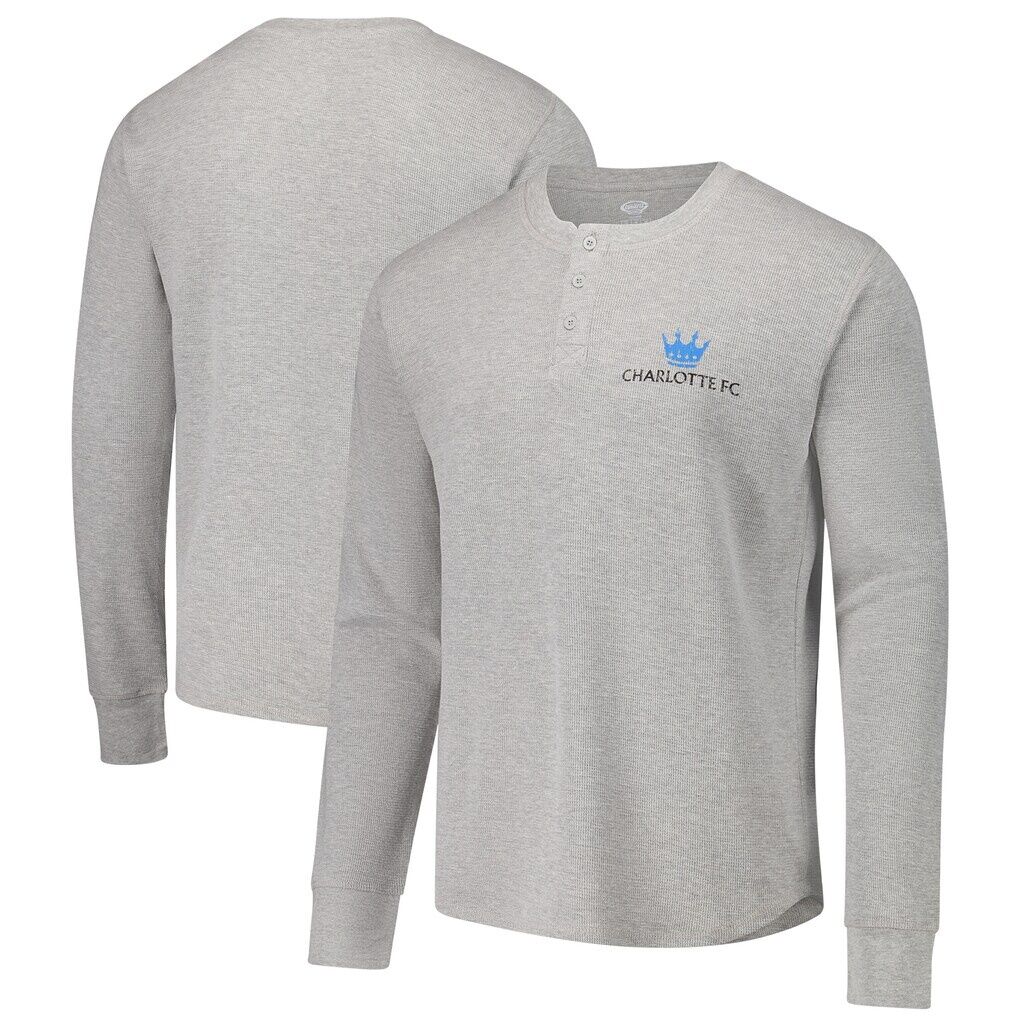 Charlotte FC Concepts Sport Region Thermal Knit Henley Long Sleeve Top