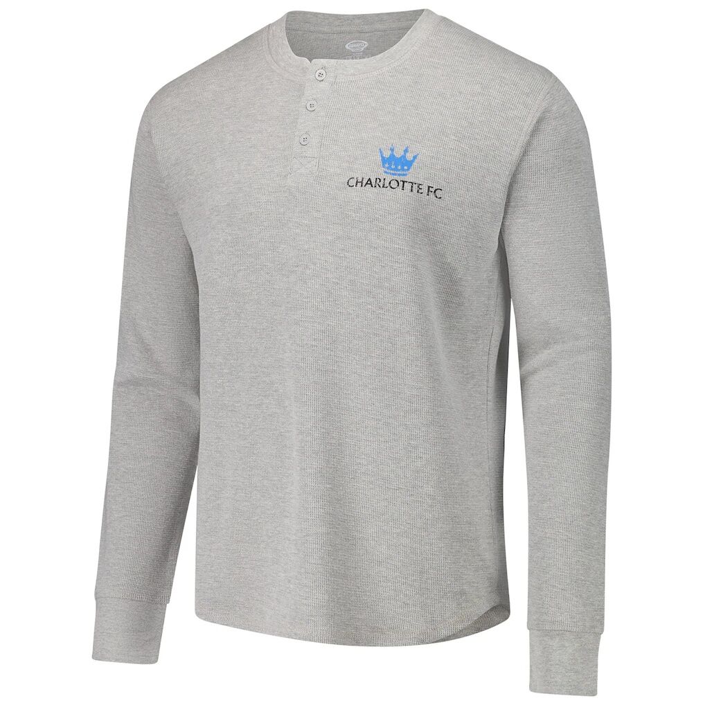 Charlotte FC Concepts Sport Region Thermal Knit Henley Long Sleeve Top