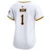 Pittsburgh Pirates Nike Women's #1 Mom Home Limited Jersey - White - Detail View
