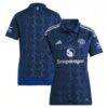 Manchester United adidas Women's 2024/25 Away Replica Jersey - Navy - Front View