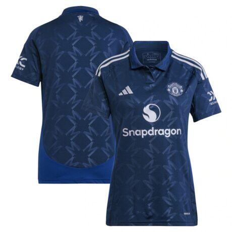 Manchester United adidas Women's 2024/25 Away Replica Jersey - Navy - Front View