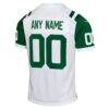 New York Jets Nike Youth Classic Alternate Custom Replica Jersey - White - Detail View