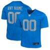 Detroit Lions Nike Youth Alternate Custom Game Jersey - Blue - Front View