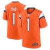 Denver Broncos Nike #1 Dad Game Jersey - Orange - Front View