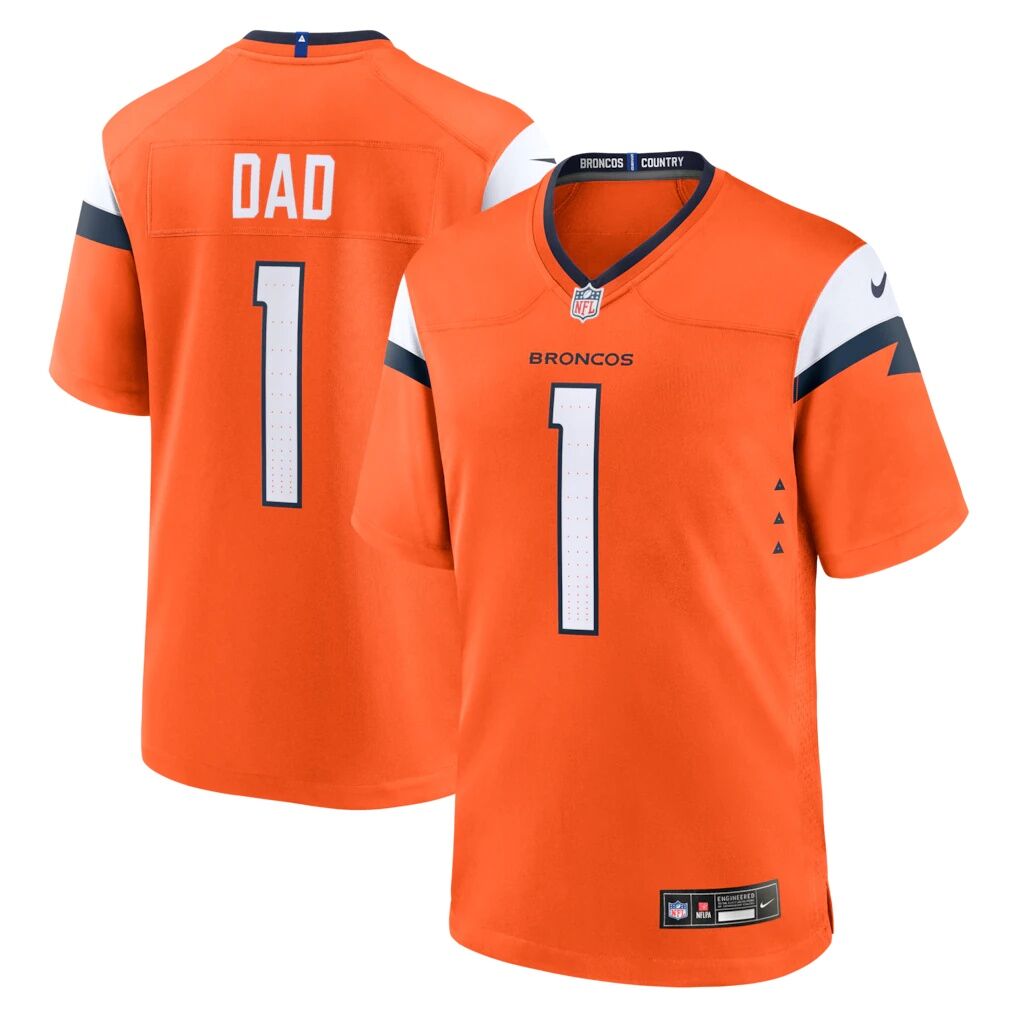 Denver Broncos Nike #1 Dad Game Jersey