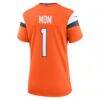 Denver Broncos Nike Women's #1 Mom Game Jersey - Orange - Detail View