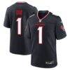 Houston Texans Nike #1 Dad Game Jersey - Navy - Front View
