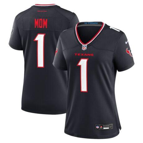 Houston Texans Nike Women's #1 Mom Game Jersey - Navy - Front View