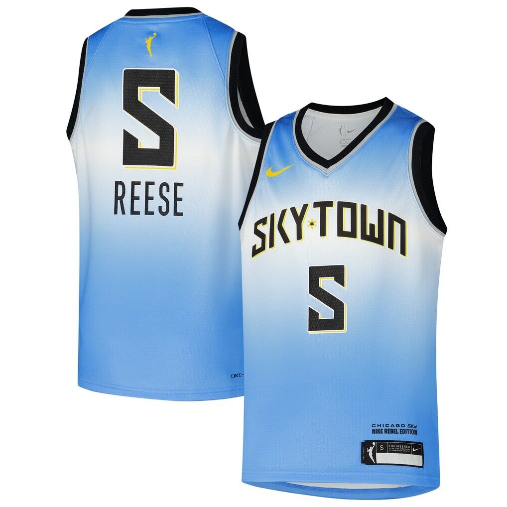 Angel Reese Chicago Sky Nike Youth 2024 Draft Expansion WNBA Rebel Jersey - Light Blue
