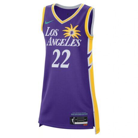 Cameron Brink Los Angeles Sparks Nike Unisex 2024 WNBA Draft Explorer Jersey - Purple - Front View