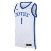 Devin Booker Kentucky Wildcats Nike Performance Replica Basketball Jersey - White - Side View