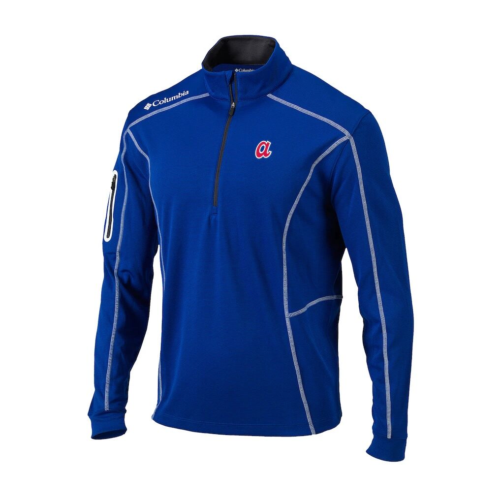 Atlanta Braves Columbia Cooperstown Collection Omni-Wick Shotgun Quarter-Zip Top – Royal