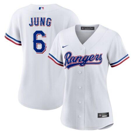 Josh Jung Texas Rangers Nike Women's Home Replica Jersey - White - Front View