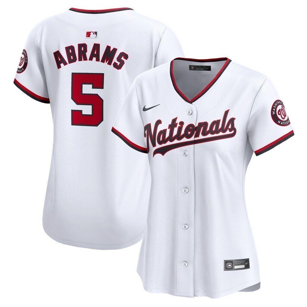 CJ Abrams Washington Nationals Nike Women’s Home Limited Player Jersey – White