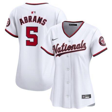 CJ Abrams Washington Nationals Nike Women's Home Limited Player Jersey