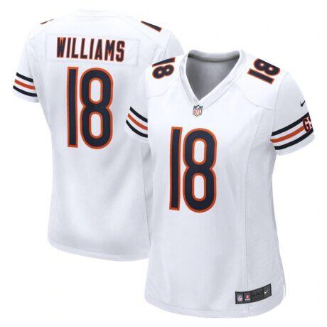 Caleb Williams Chicago Bears Nike Women's Game Player Jersey - White - Front View
