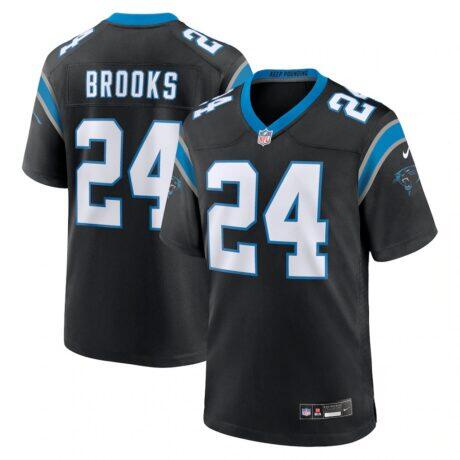 Jonathon Brooks Carolina Panthers Nike Game Jersey - Black - Front View