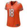Caleb Williams Chicago Bears Nike Women's Alternate Game Jersey - Orange - Alt1