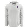 Holy Cross Crusaders Cutter & Buck Coastline Epic Comfort Eco Recycled Long Sleeve Hoodie T-Shirt - Gray - Side View