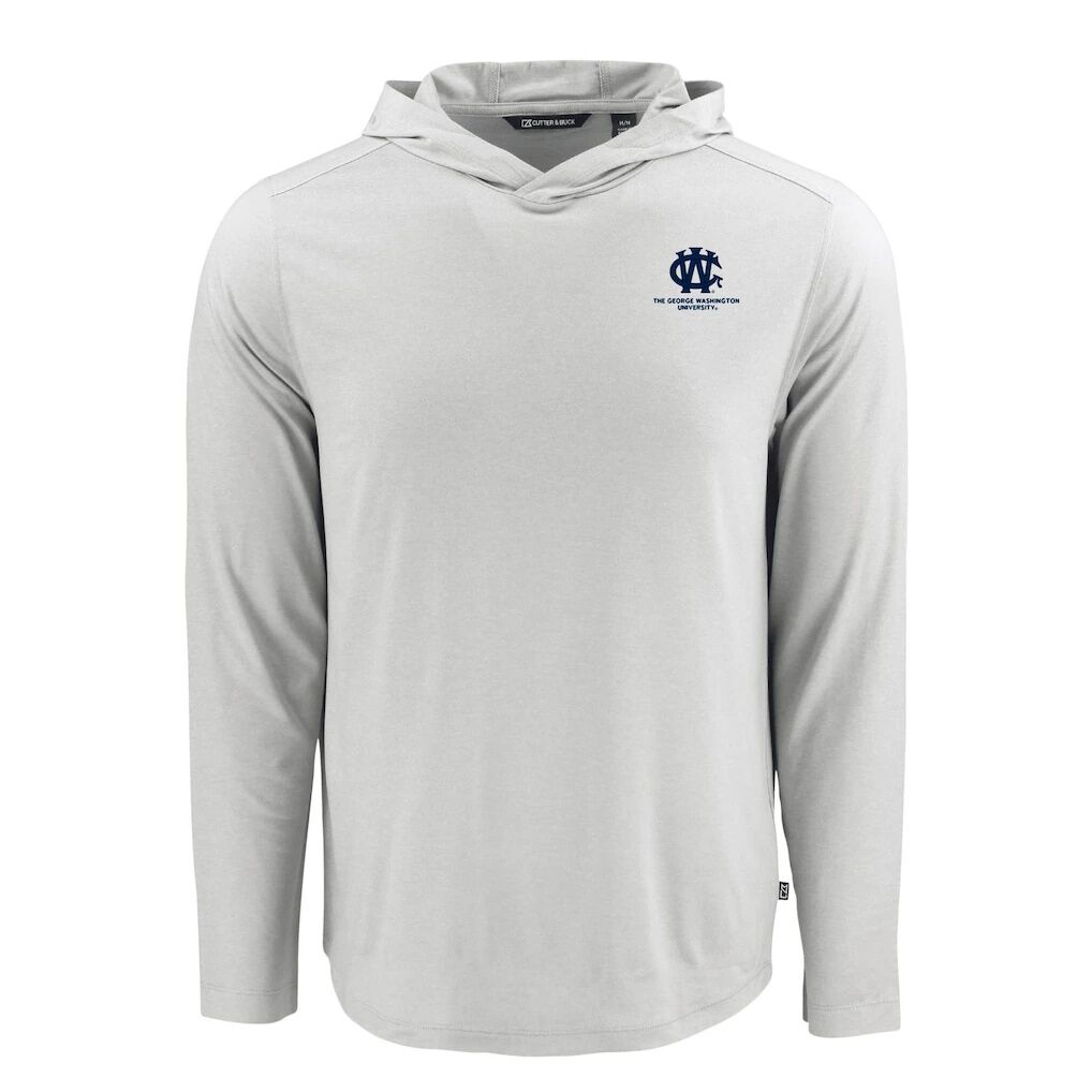 George Washington University Cutter & Buck Coastline Epic Comfort Eco Recycled Long Sleeve Hoodie T-Shirt