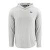 George Washington University Cutter & Buck Coastline Epic Comfort Eco Recycled Long Sleeve Hoodie T-Shirt - Gray - Side View