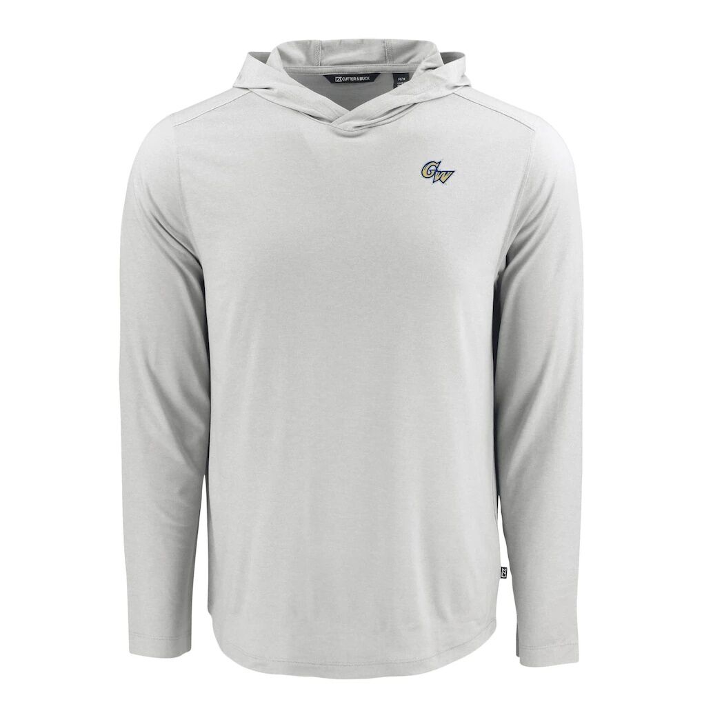 George Washington University Cutter & Buck Coastline Epic Comfort Eco Recycled Long Sleeve Hoodie T-Shirt