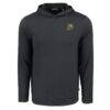 Baldwin Wallace Yellow Jackets Cutter & Buck Coastline Epic Comfort Eco Recycled Long Sleeve Hoodie T-Shirt - Black - Side View