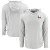 Central Missouri Mules Cutter & Buck Coastline Epic Comfort Eco Recycled Long Sleeve Hoodie T-Shirt - Gray - Front View